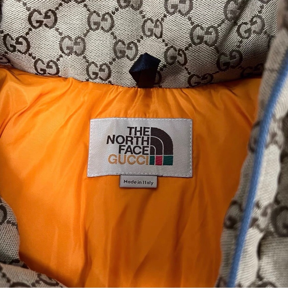 Gucci Brown Patterned Puffer Jacket With Orange I… - image 6